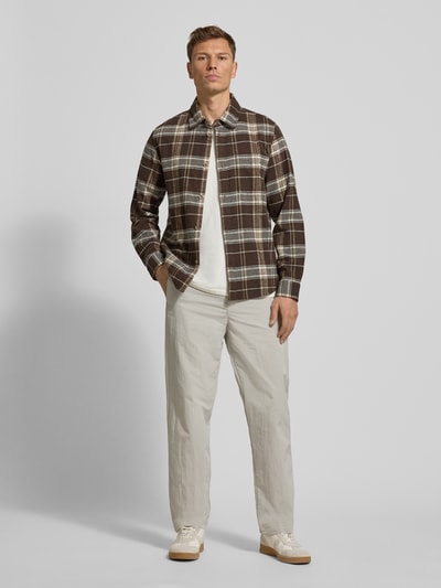 BOSS Orange Straight Fit Chino mit integriertem Gürtel Modell 'STRAIGHT-7' Beige 1