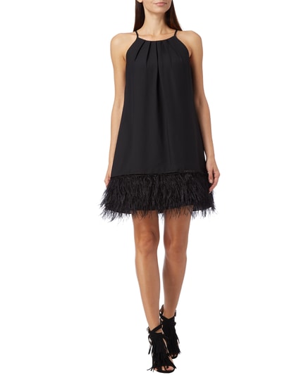 Jake*s Cocktail Cocktailkleid mit Federnbesatz am Saum  Schwarz 1