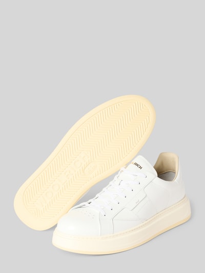 Woolrich Chunky sneakers van leer met labeldetail Wit - 4