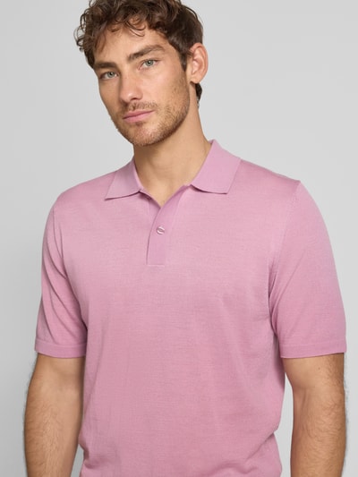 Samsøe Samsøe Poloshirt met korte knoopsluiting, model 'ROWAN' Rosé - 3