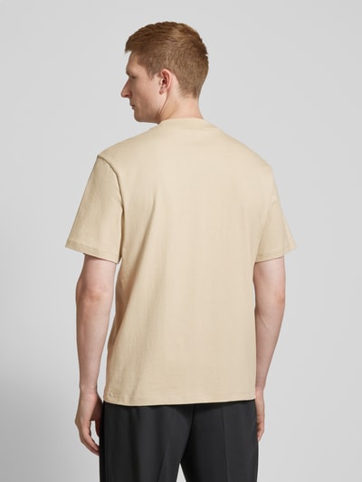 HUGO T-Shirt mit Label-Print Modell 'Dapolino' Beige 5