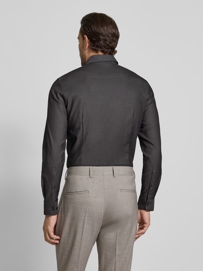 Jake*s Slim Fit Business-Hemd mit Knopfleiste Anthrazit 5