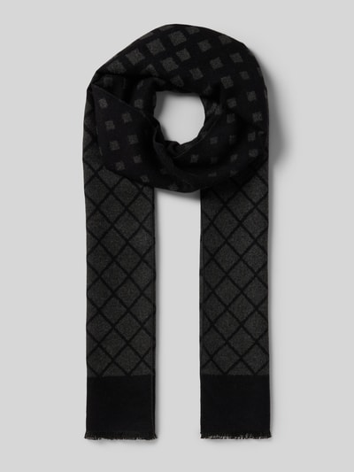 Christian Berg Men Szal z wystrzępieniami Czarny 1