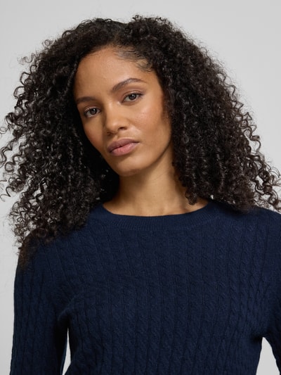 Christian Berg Woman Strickpullover aus reinem Kaschmir Dunkelblau 3