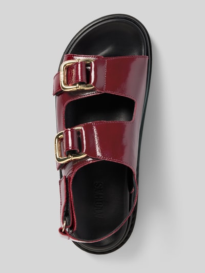 ALOHAS Sandały z detalem z logo model ‘Harper’ Ciemnoczerwony 3