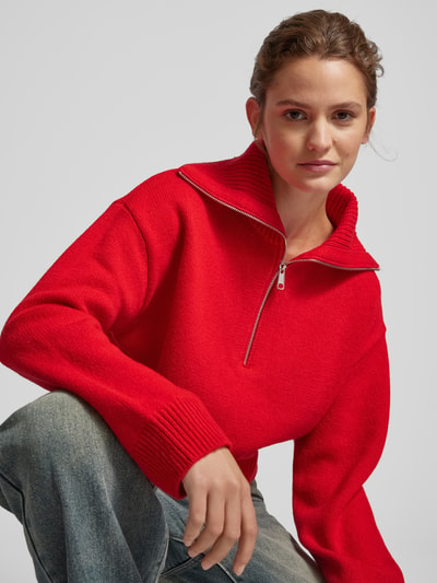 EDITED Oversized Sweatshirt mit Umlegekragen Modell 'Zadie' Rot 3