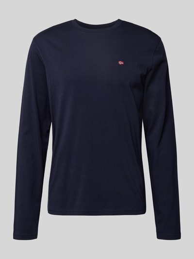 Napapijri Longsleeve mit Logo-Stitching Modell 'Salis' Marine 2