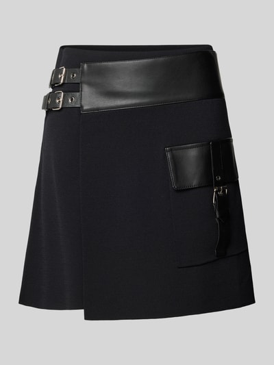 Liu Jo White Minirock mit Label-Details Black 2