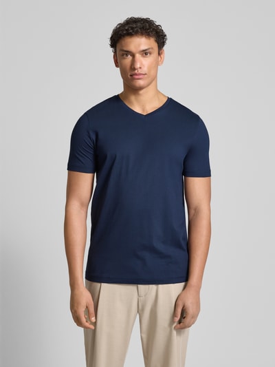 Christian Berg Men T-shirt met V-hals Donkerblauw - 4