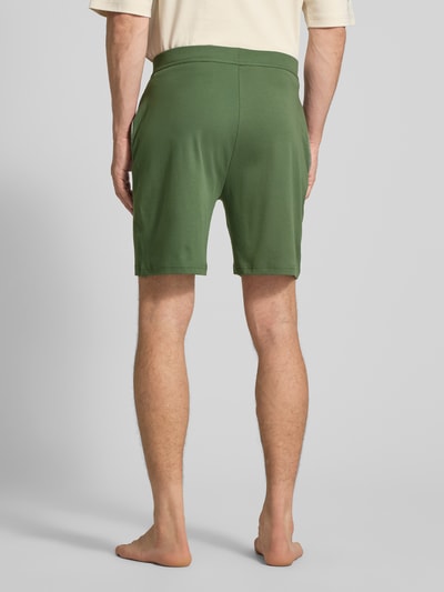 Christian Berg Men Regular fit sweatshorts met tunnelkoord Donkergroen - 5