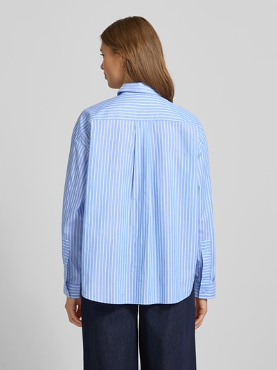 Milano Italy Overhemdblouse met knoopsluiting Lichtblauw - 5