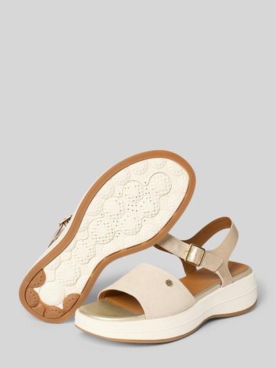 Geox Sandalen met doornsluiting, model 'SPHERICA' Taupe - 4