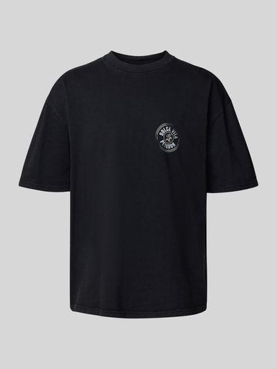 Pegador Oversized T-shirt met labelprint, model 'Nuevo' Zwart - 2