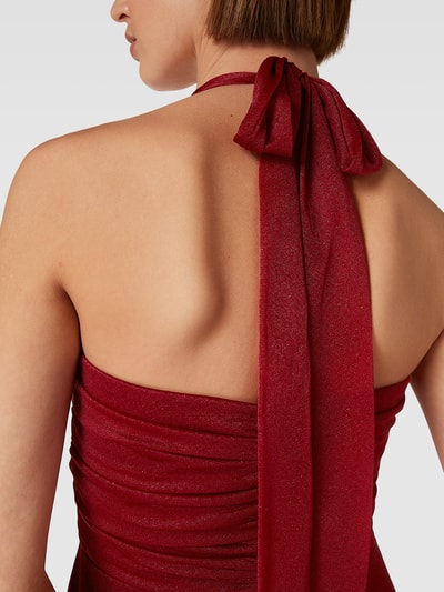 TROYDEN COLLECTION Jurk met halter Kersenrood - 3