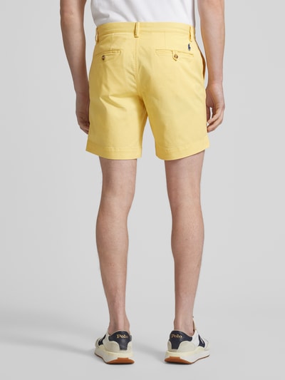Polo Ralph Lauren Stretch straight fit korte broek met riemlussen, model 'BEDFORD' Geel - 5