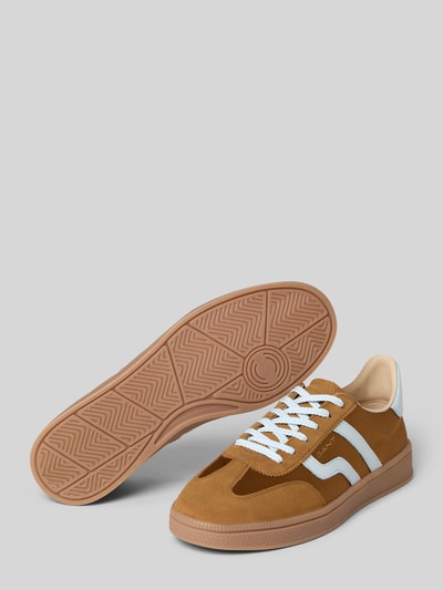 Produktfoto, Sneakersy z mieszanki skóry o zaokrąglonym kroju, model 'Cuzima' od Gant, nadruk z logo, wiązanie, wysokość obcasa 3 cm, wysokość cholewki 7 cm, szerokość w rozmiarze 40: 8 cm