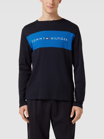 Tommy Hilfiger Longsleeve mit Label-Print Modell 'FLAG' Dunkelblau 4