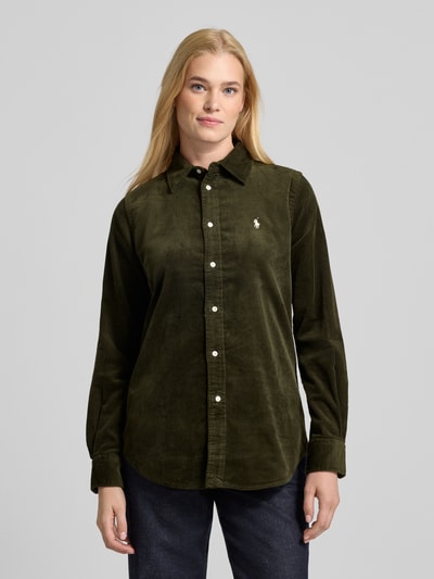 Polo Ralph Lauren Overhemdblouse met labelstitching Olijfgroen - 4