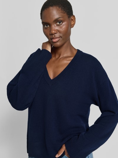 My Essential Wardrobe Regular Fit Pullover aus reiner Wolle Dunkelblau 3
