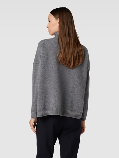 Weekend Max Mara Strickpullover mit Stehkragen Modell 'BENITO' Hellgrau Melange 5