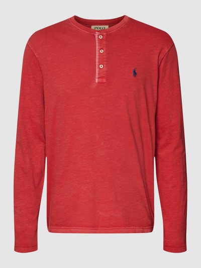 Polo Ralph Lauren Longsleeve mit Label-Stitching Rot 2