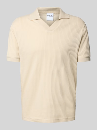 SELECTED HOMME Regular fit poloshirt van katoenmix, model 'TRISTAN' Offwhite - 2
