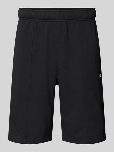 CHAMPION Regular fit sweatshorts met labelstitching Zwart - 2