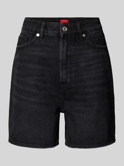 HUGO Regular fit korte jeans in 5-pocketmodel, model 'Gelita' Antraciet - 2