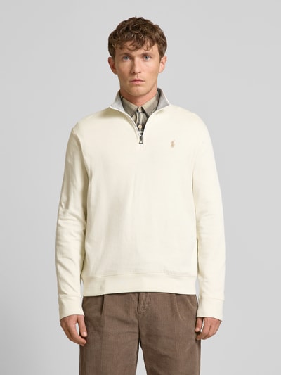 Polo Ralph Lauren Sweatshirt mit Label-Stitching Ecru 4