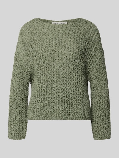 Marc O'Polo Relaxed Fit Pullover aus Baumwoll-Mix Hellgruen 2