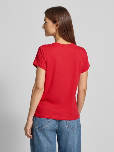 Polo Ralph Lauren T-shirt met labelstitching en ronde hals Rood - 5