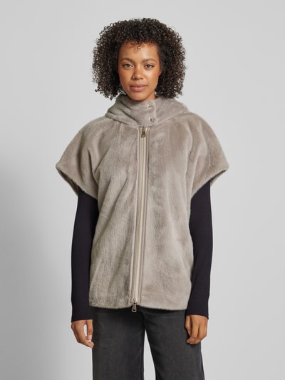 WHITE LABEL Jacke aus Kunstfell Taupe 4