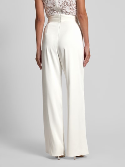 LUXUAR FASHION Wide Fit Stoffhose mit breitem Bund Offwhite 5