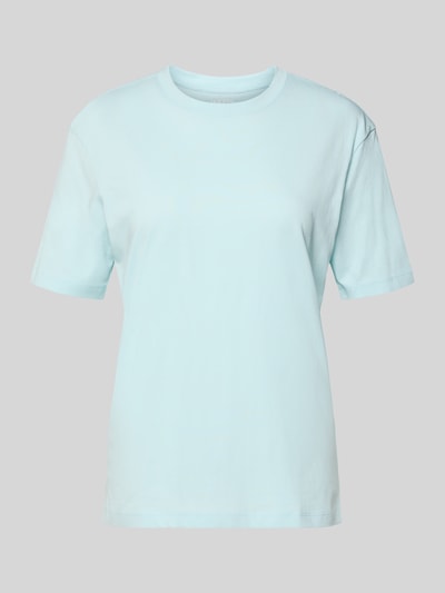 Produktfoto, T-Shirt aus Baumwolle mit Rundhalsausschnitt von Jake*s Casual, bawełna, krój regular fit, kolor jasnoniebieski, długość tyłu w rozmiarze S: 57 cm