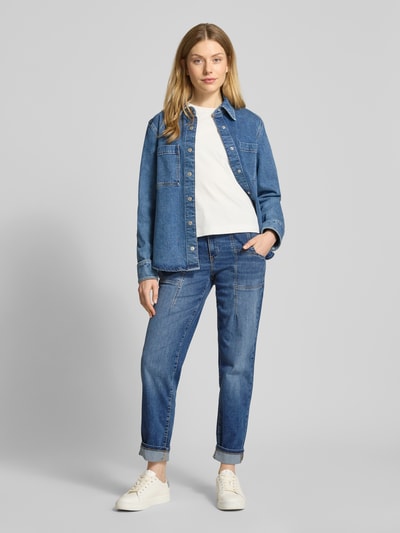 MAC Jeansy o kroju mom fit z wpuszczanymi kieszeniami model ‘Carol’ Ciemnoniebieski 1