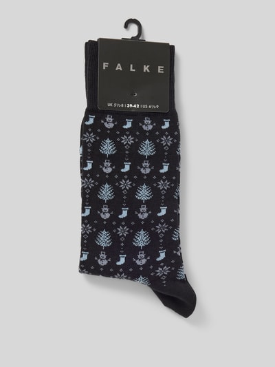 Falke Socken mit Label-Detail Modell 'MERRY PARTY' Black 3