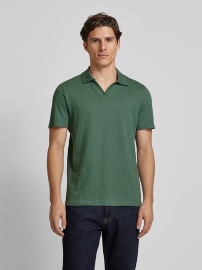 MCNEAL Regular fit poloshirt met V-hals Rietgroen - 4