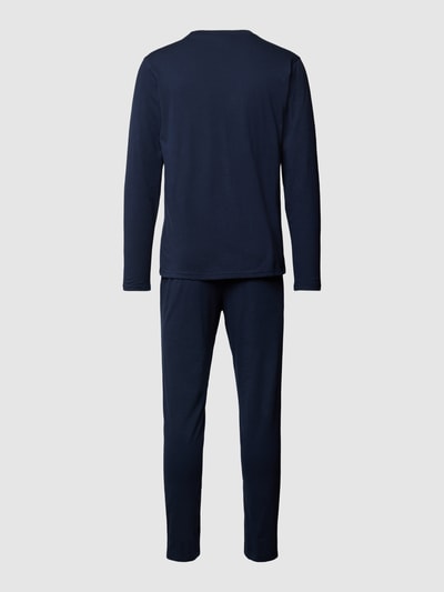 Jack & Jones Pyjama mit Rundhalsausschnitt Modell 'BASIC LABEL' Blau 3