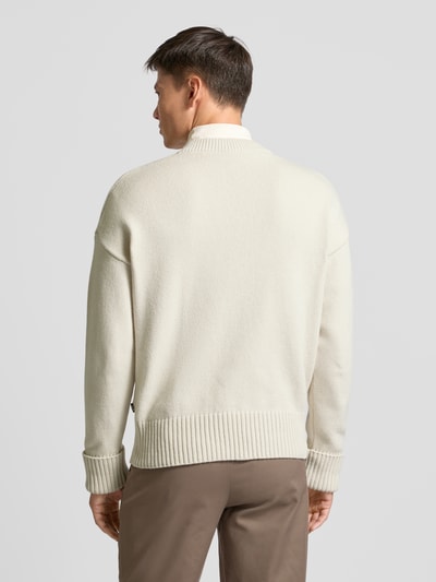 BOSS Cardigan mit überschnittenen Schultern Modell 'Ballaco' Offwhite 5