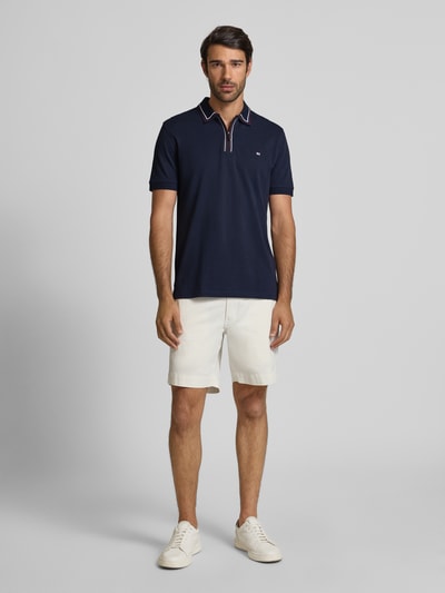 Christian Berg Men Regular fit poloshirt met ritssluiting Marineblauw - 1