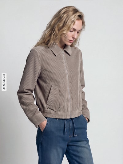 s.Oliver RED LABEL relaxed fit blouson met corduroystructuur Grafiet - 4