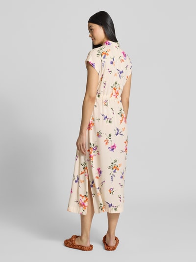 YAS Hemdblusenkleid aus Viskose mit Bindegürtel Modell 'ASINA' Offwhite 5