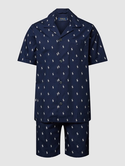 Polo Ralph Lauren Underwear Pyjama mit Allover-Logo-Muster Modell 'WOVEN' Marine 2