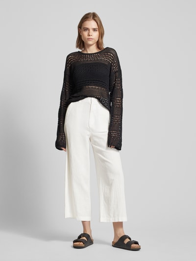 QS Culotte in unifarbenem Design Weiss 1