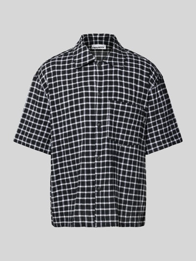 REVIEW Koszula casualowa o kroju regular fit z kieszenią na piersi Czarny 2