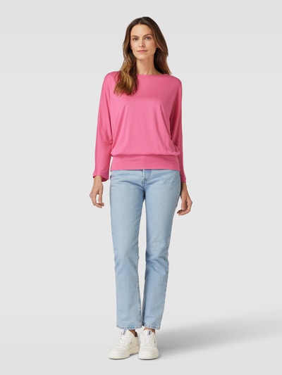 Tom Tailor Longsleeve aus Lyocell in unifarbenem Design Pink 1