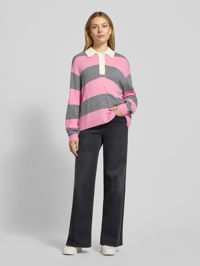 Essentiel Antwerp Regular fit gebreide pullover van wolmix met kasjmier-aandeel Model 'JARN' Roze - 1