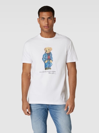 Polo Ralph Lauren T-Shirt mit Label-Print Weiss 4