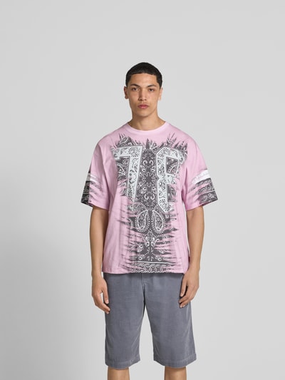 Diesel T-Shirt mit geripptem Rundhalsausschnitt Weiss 4