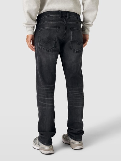 Replay Straight Fit Jeans im Used-Look Modell "Grover" Mittelgrau 5